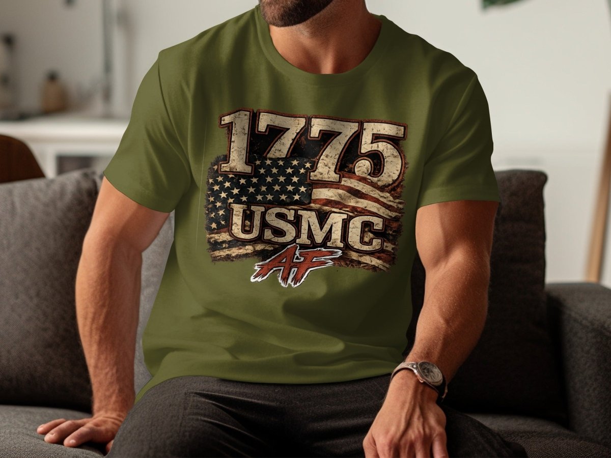 USMC 1775 Marine Corps AF Heritage T-Shirt | Military Graphic Tee | Anything AF - Anything AF
