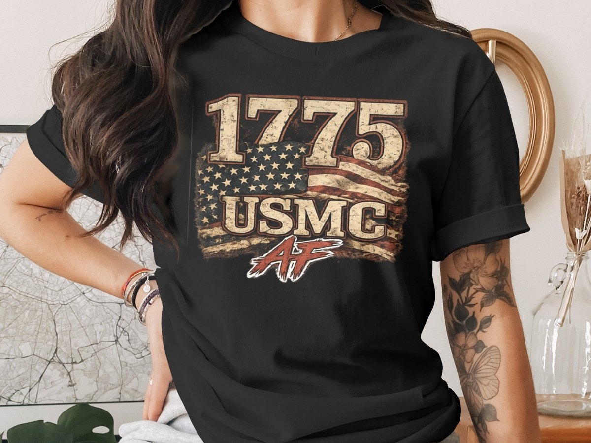 USMC 1775 Marine Corps AF Heritage T-Shirt | Military Graphic Tee | Anything AF - Anything AF