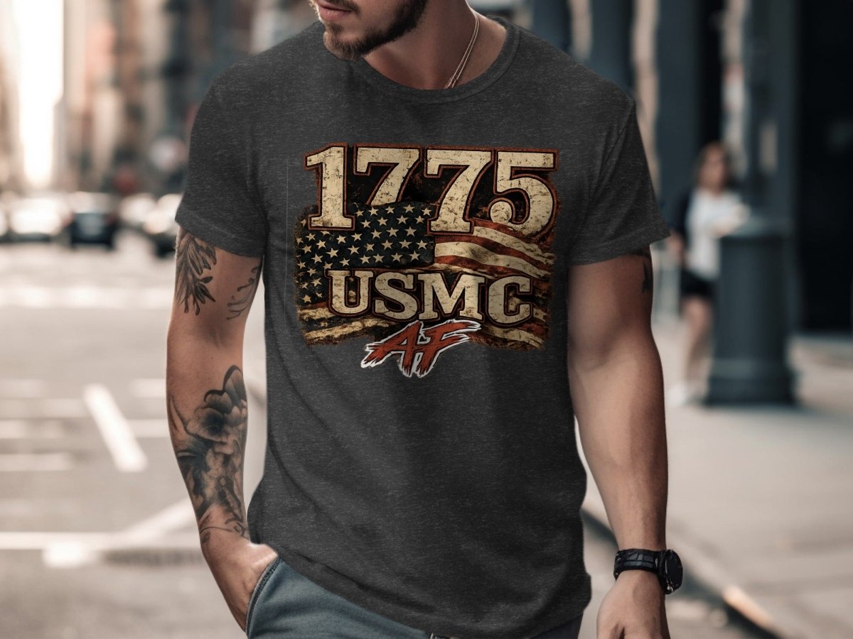 USMC 1775 Marine Corps AF Heritage T-Shirt | Military Graphic Tee | Anything AF - Anything AF