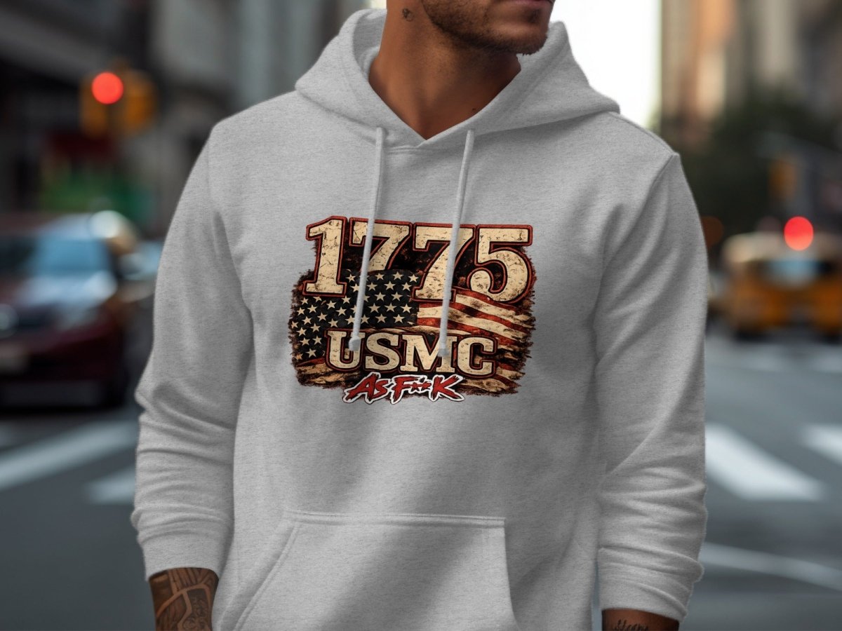 USMC 1775 Marine Corps As F**K Heritage Hoodie | Slightly Salty Military Sweatshirt | Anything AF - Anything AF