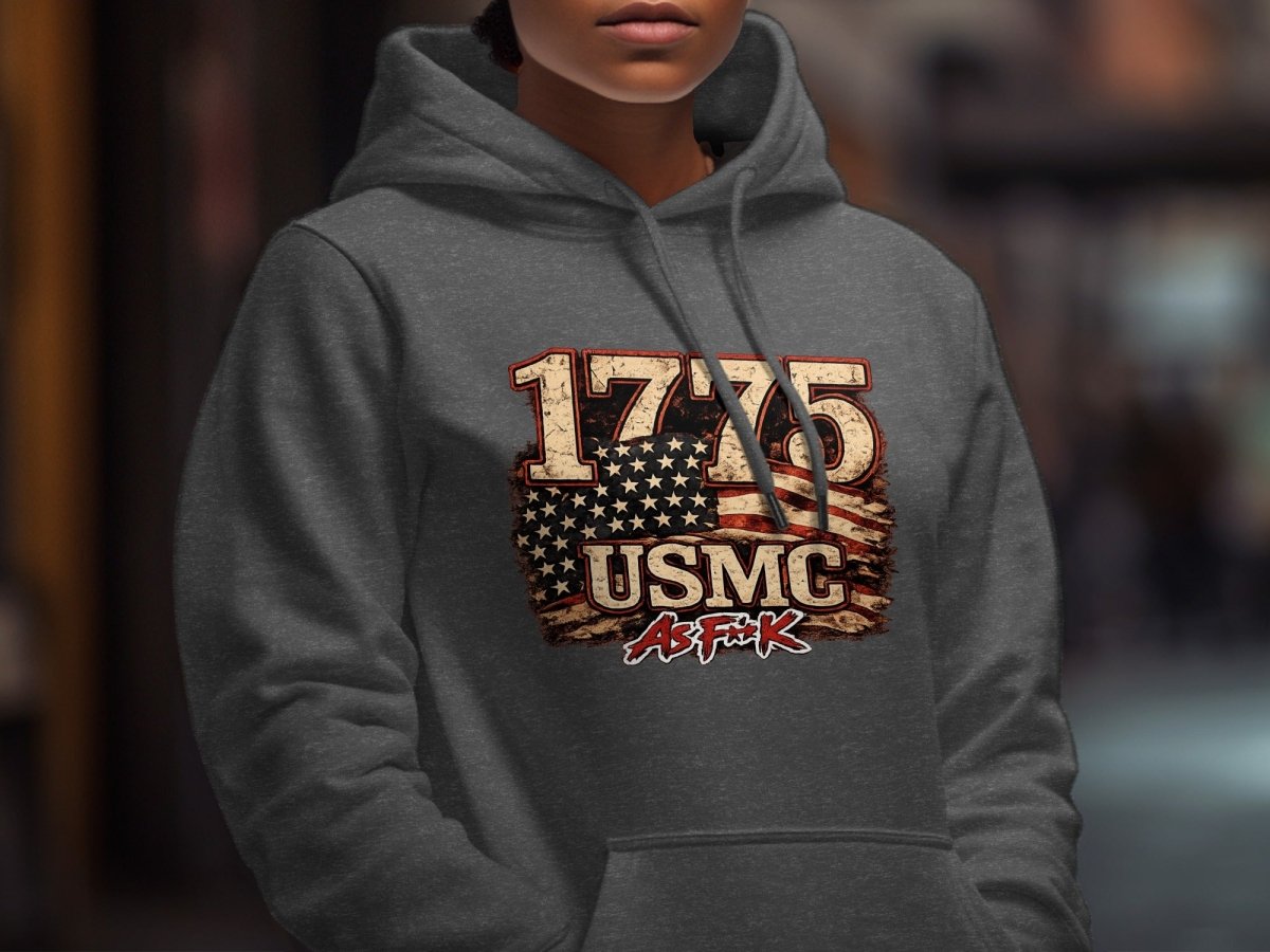 USMC 1775 Marine Corps As F**K Heritage Hoodie | Slightly Salty Military Sweatshirt | Anything AF - Anything AF