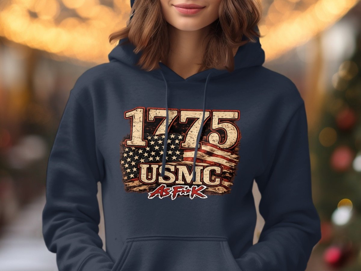 USMC 1775 Marine Corps As F**K Heritage Hoodie | Slightly Salty Military Sweatshirt | Anything AF - Anything AF