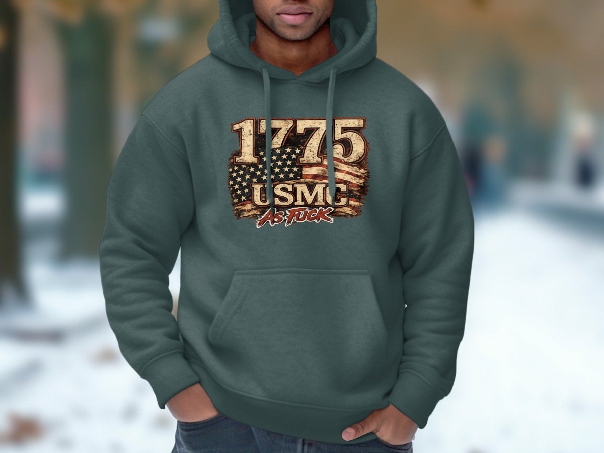 USMC 1775 Marine Corps As Fuck Heritage Hoodie | NSFW Military Sweatshirt | Anything AF - Anything AF
