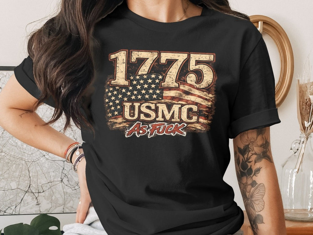 USMC 1775 Marine Corps As Fuck Heritage T-Shirt | NSFW Military Graphic Tee | Anything AF - Anything AF