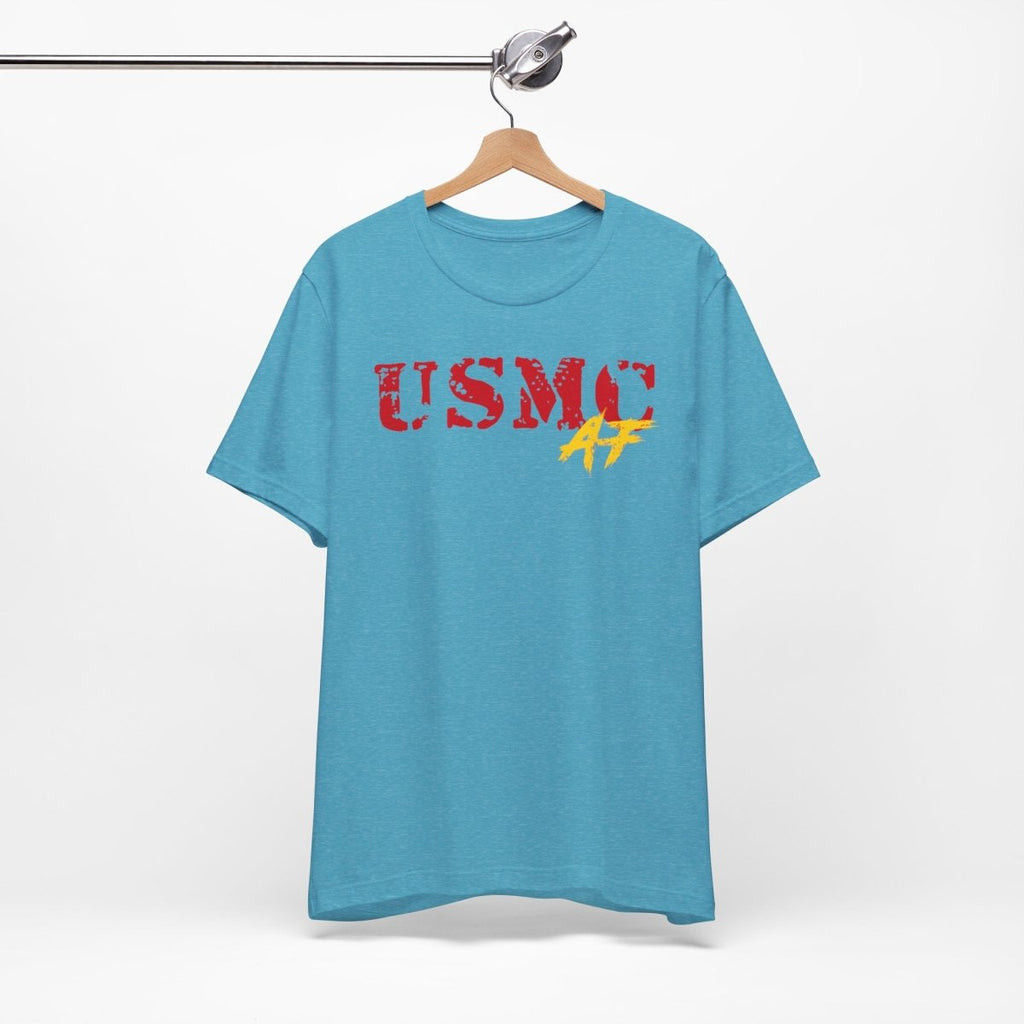 USMC Marine Corps AF T-Shirt | Military Graphic Tee | Bella + Canvas 3001 | Anything AF - Anything AF