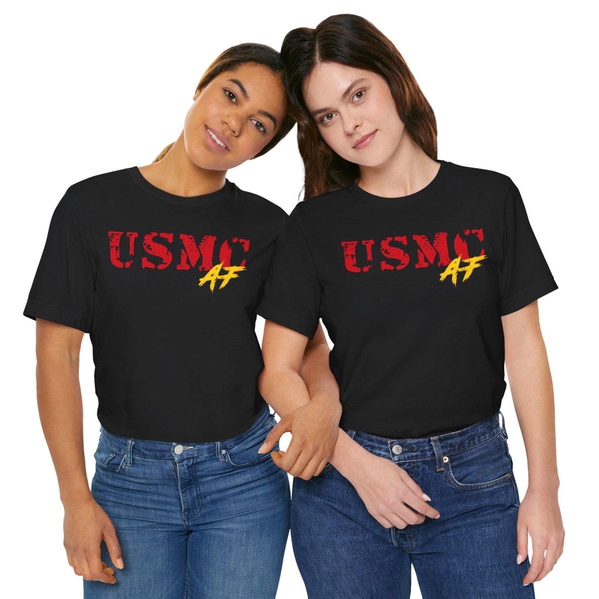 USMC Marine Corps AF T-Shirt | Military Graphic Tee | Bella + Canvas 3001 | Anything AF - Anything AF