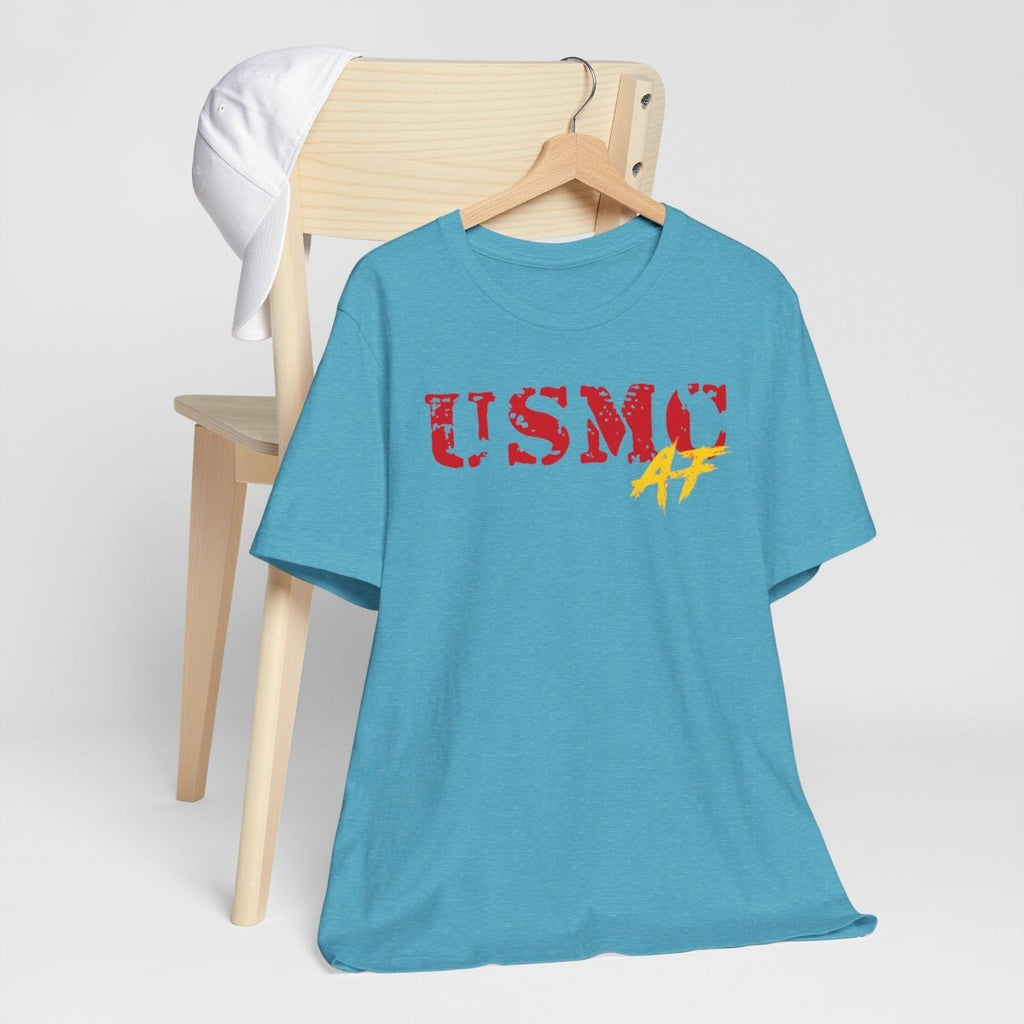 USMC Marine Corps AF T-Shirt | Military Graphic Tee | Bella + Canvas 3001 | Anything AF - Anything AF
