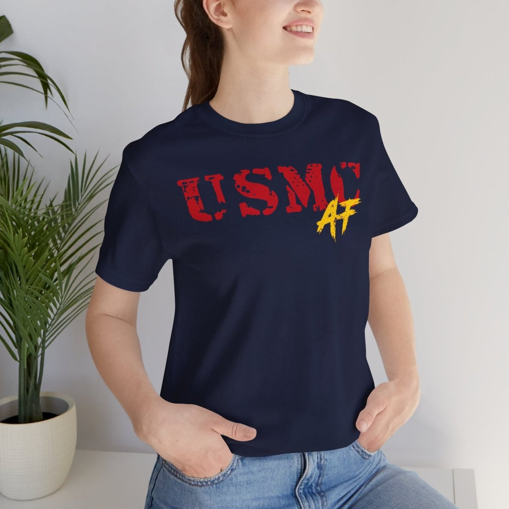 USMC Marine Corps AF T-Shirt | Military Graphic Tee | Bella + Canvas 3001 | Anything AF - Anything AF