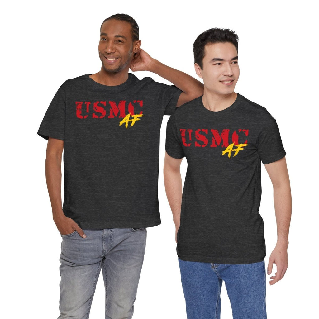 USMC Marine Corps AF T-Shirt | Military Graphic Tee | Bella + Canvas 3001 | Anything AF - Anything AF