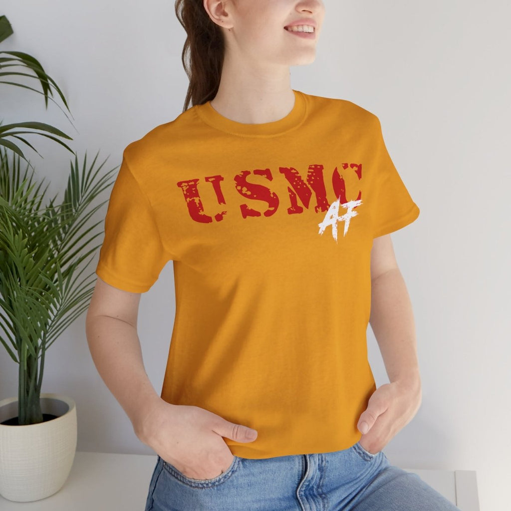 USMC Marine Corps AF T-Shirt | Military Graphic Tee | Bella + Canvas 3001 | Anything AF - Anything AF