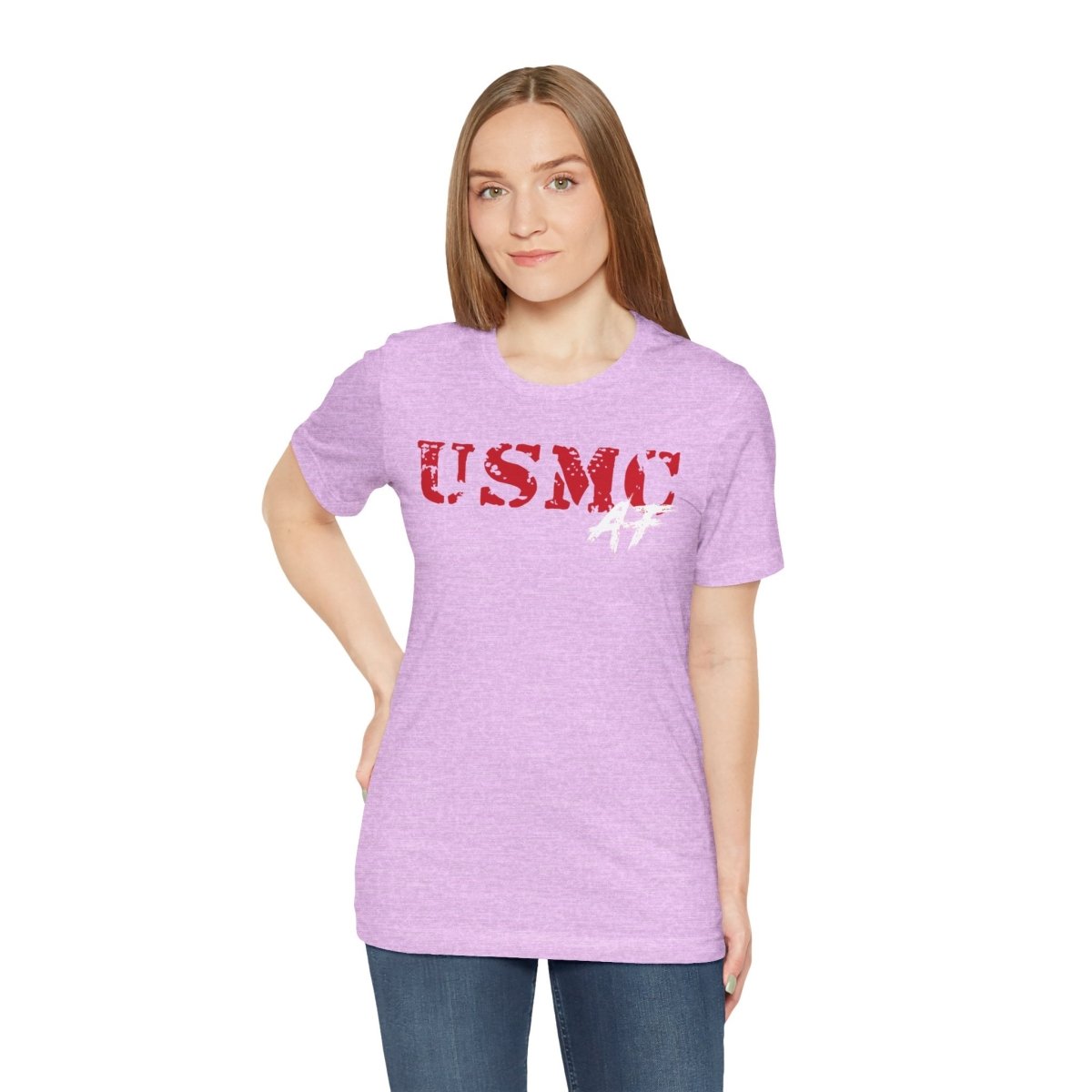 USMC Marine Corps AF T-Shirt | Military Graphic Tee | Bella + Canvas 3001 | Anything AF - Anything AF