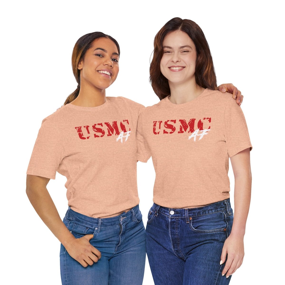 USMC Marine Corps AF T-Shirt | Military Graphic Tee | Bella + Canvas 3001 | Anything AF - Anything AF