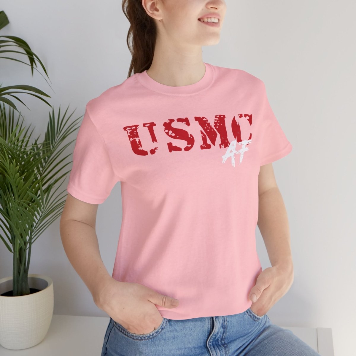 USMC Marine Corps AF T-Shirt | Military Graphic Tee | Bella + Canvas 3001 | Anything AF - Anything AF