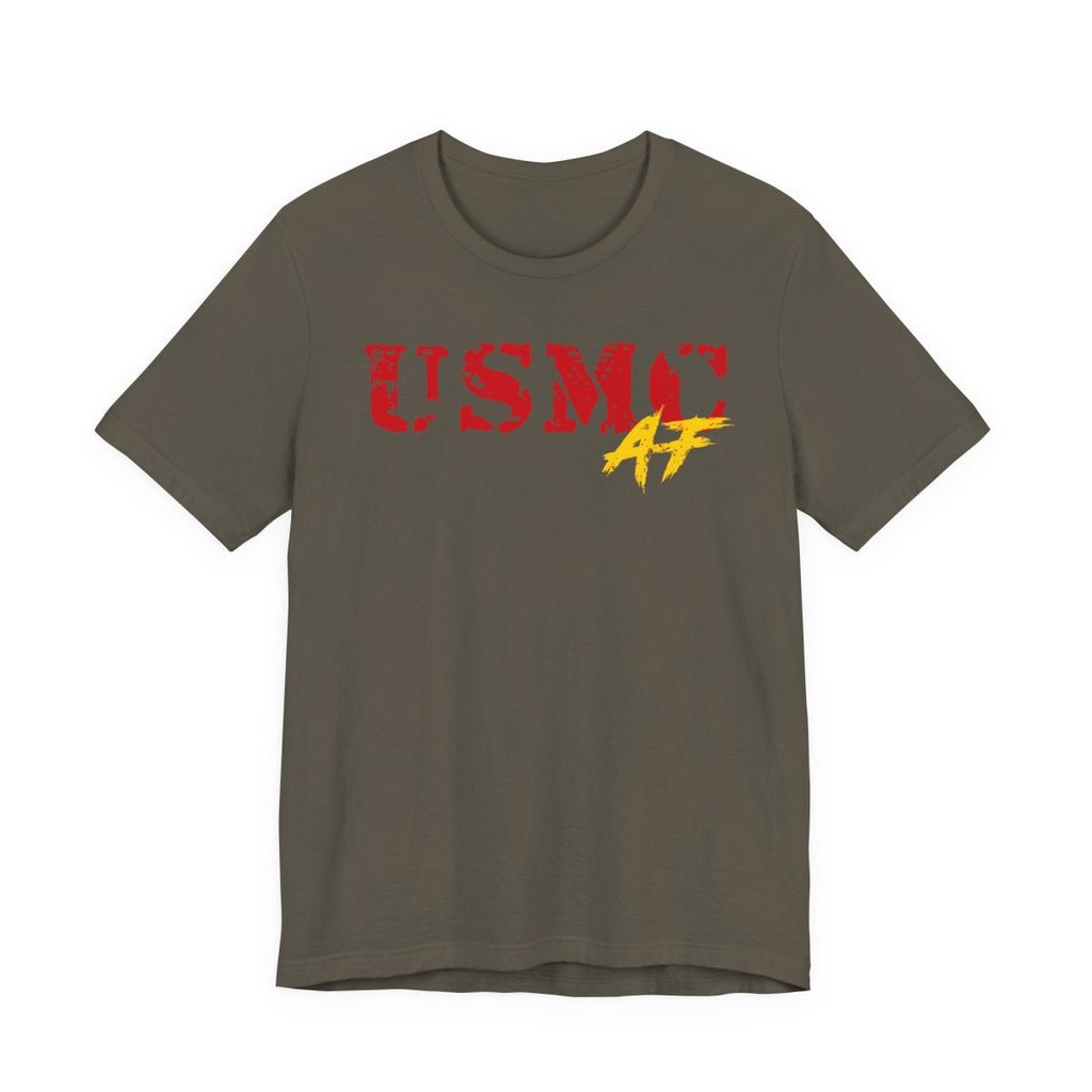 USMC Marine Corps AF T-Shirt | Military Graphic Tee | Bella + Canvas 3001 | Anything AF - Anything AF