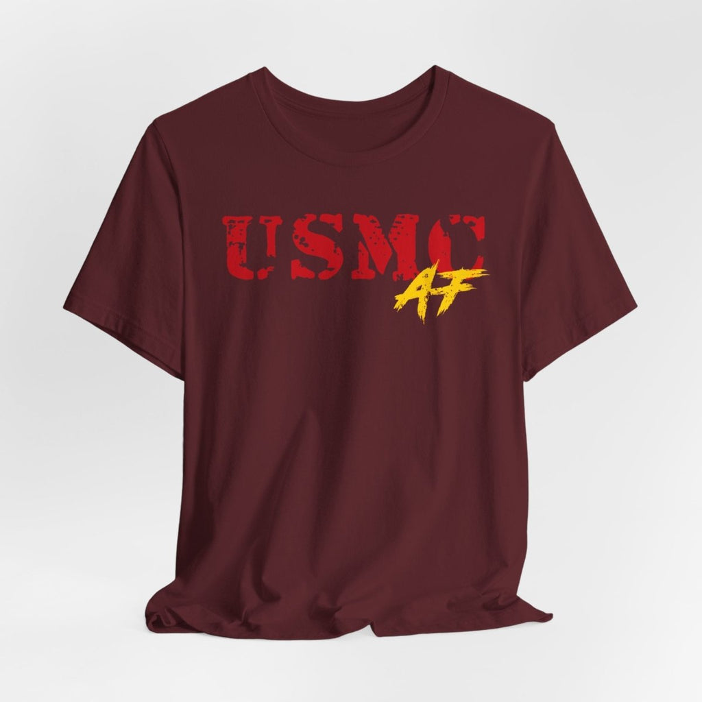 USMC Marine Corps AF T-Shirt | Military Graphic Tee | Bella + Canvas 3001 | Anything AF - Anything AF