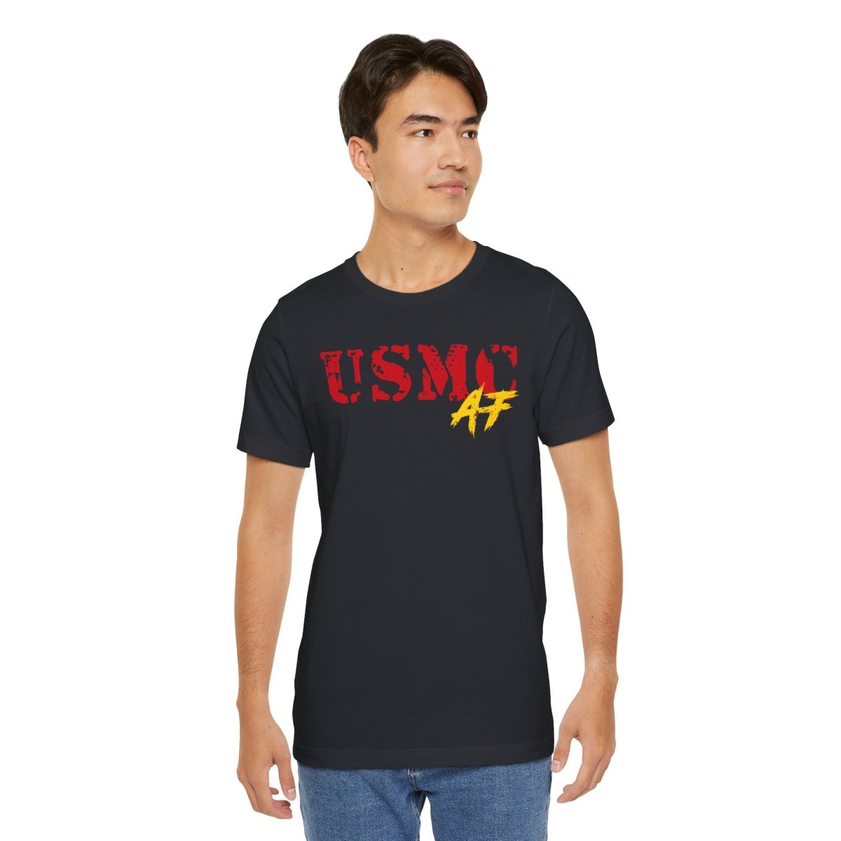 USMC Marine Corps AF T-Shirt | Military Graphic Tee | Bella + Canvas 3001 | Anything AF - Anything AF