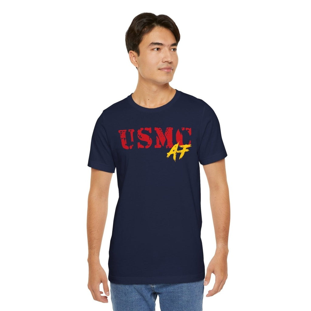USMC Marine Corps AF T-Shirt | Military Graphic Tee | Bella + Canvas 3001 | Anything AF - Anything AF
