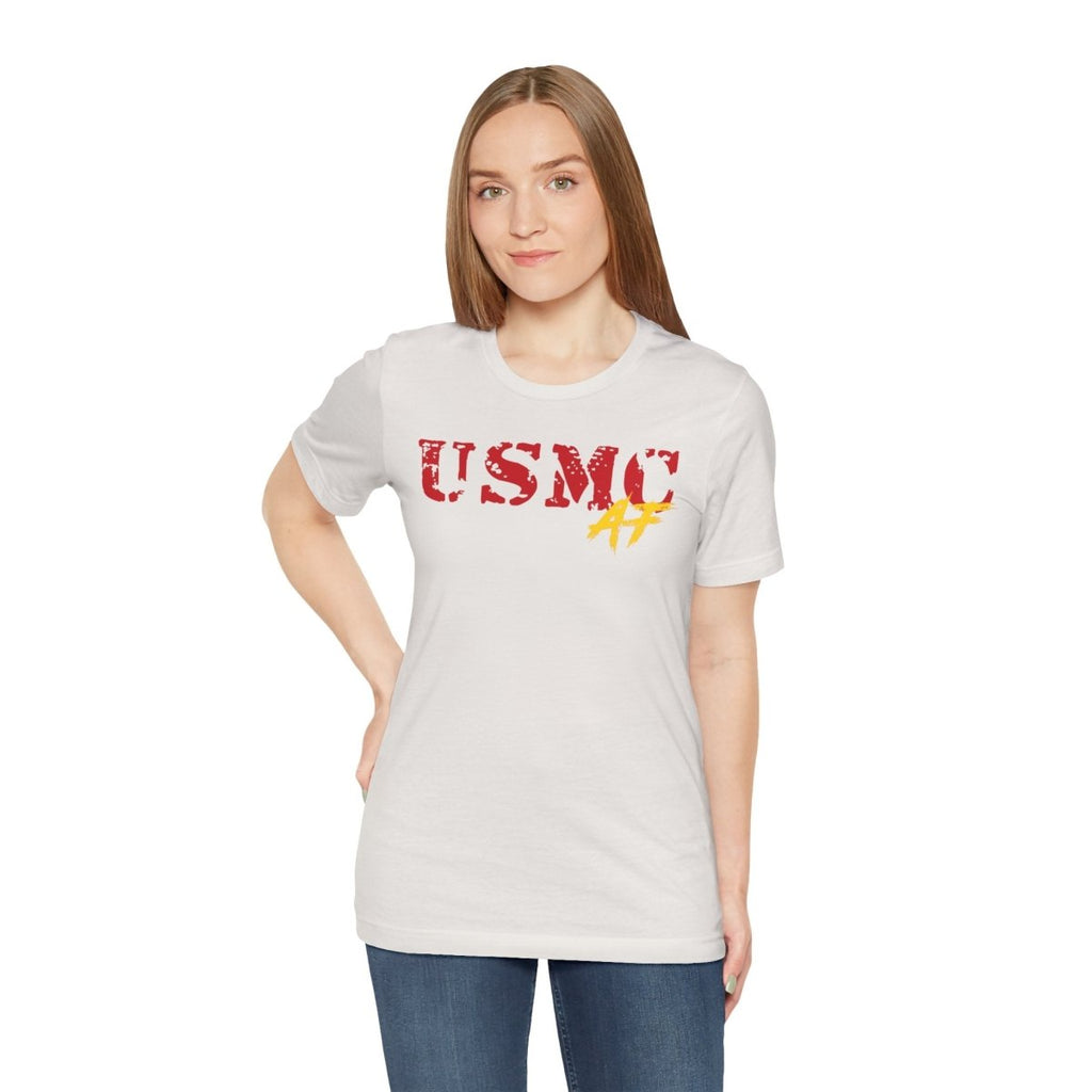 USMC Marine Corps AF T-Shirt | Military Graphic Tee | Bella + Canvas 3001 | Anything AF - Anything AF