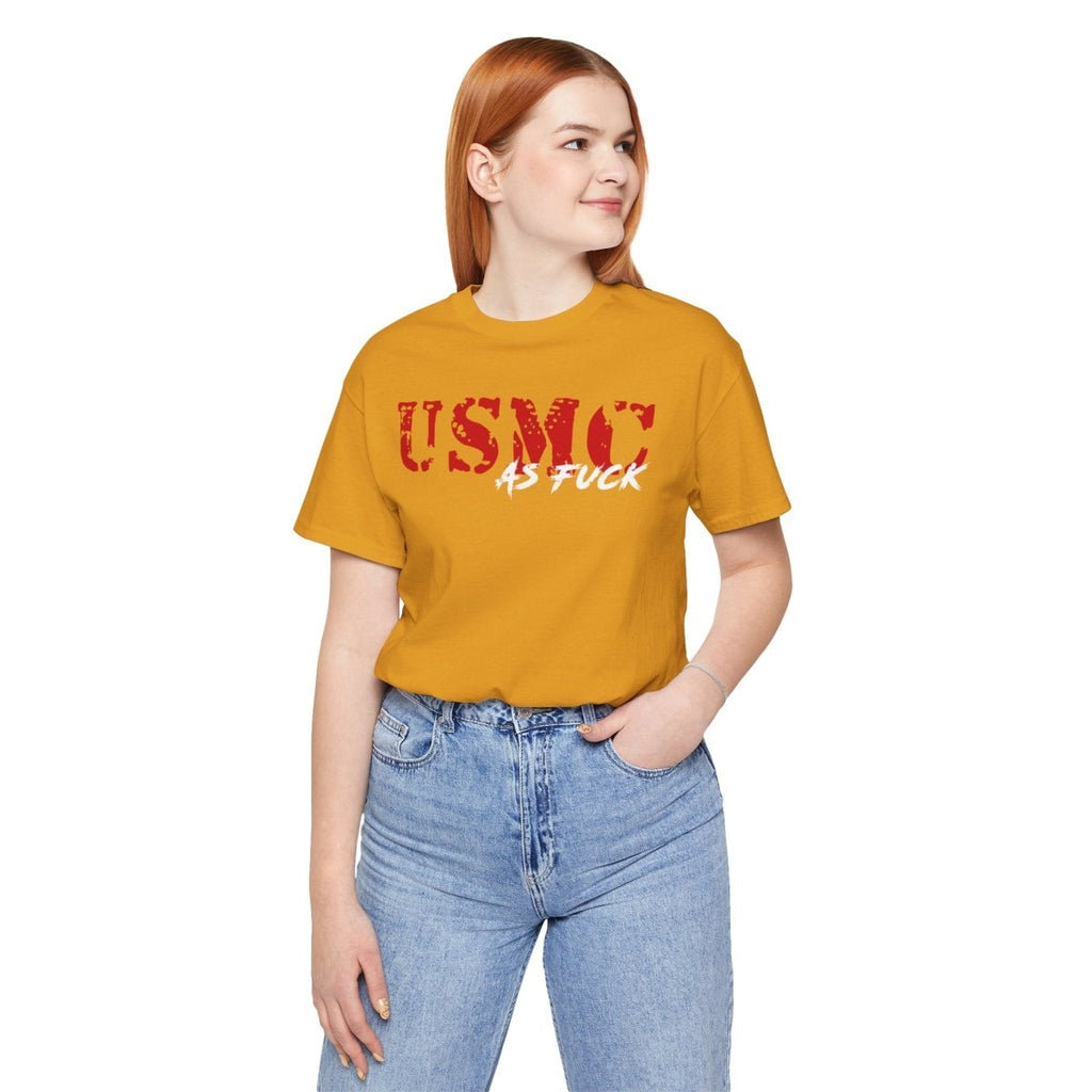 USMC Marine Corps As F**K T-Shirt | Slightly Salty Military Tee | Bella + Canvas 3001 | Anything AF - Anything AF