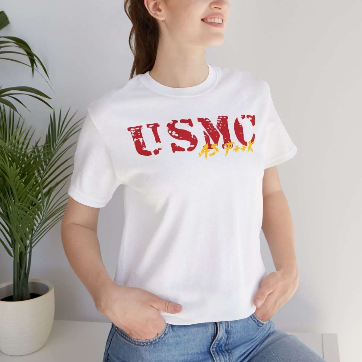 USMC Marine Corps As F**K T-Shirt | Slightly Salty Military Tee | Bella + Canvas 3001 | Anything AF - Anything AF