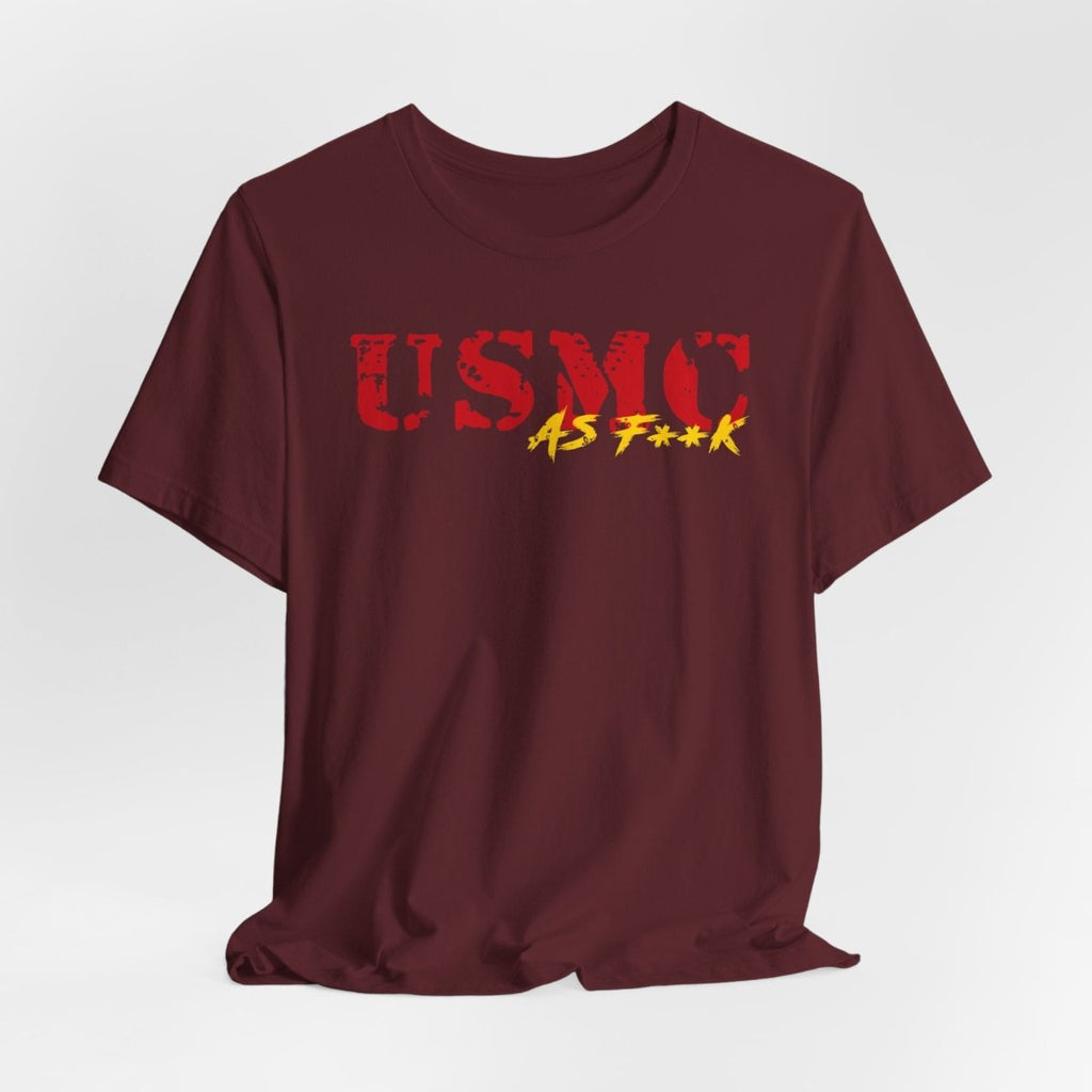 USMC Marine Corps As F**K T-Shirt | Slightly Salty Military Tee | Bella + Canvas 3001 | Anything AF - Anything AF