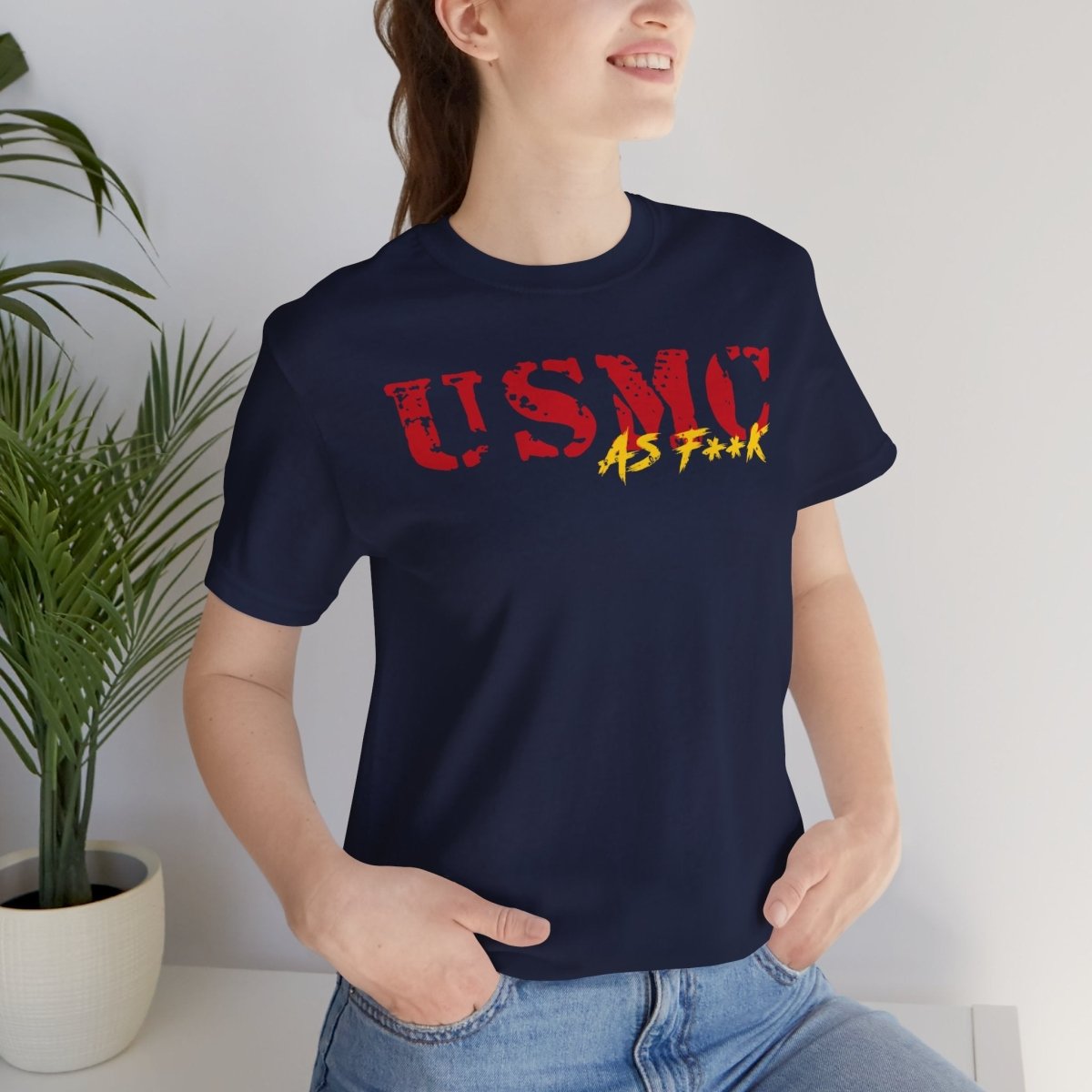 USMC Marine Corps As F**K T-Shirt | Slightly Salty Military Tee | Bella + Canvas 3001 | Anything AF - Anything AF