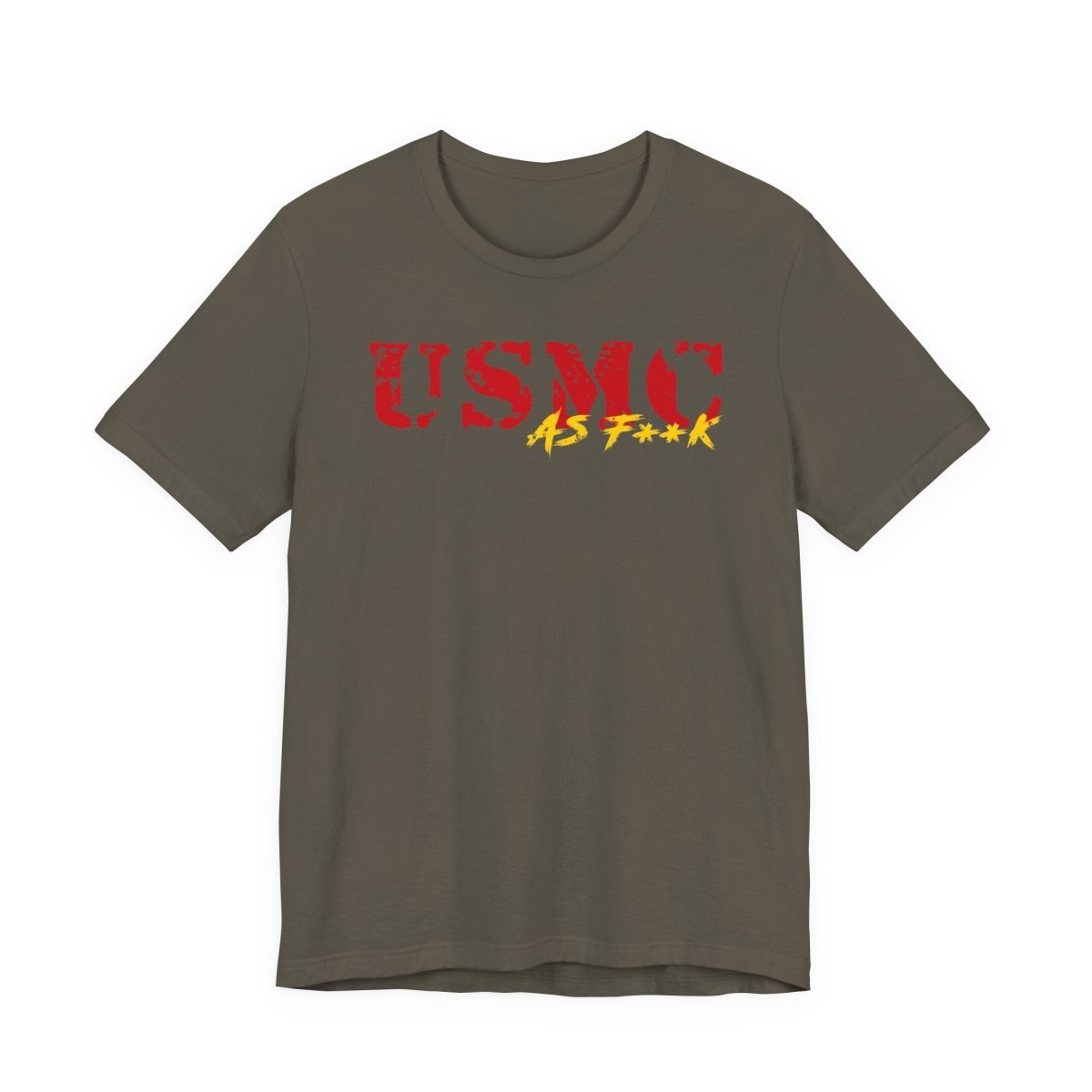 USMC Marine Corps As F**K T-Shirt | Slightly Salty Military Tee | Bella + Canvas 3001 | Anything AF - Anything AF