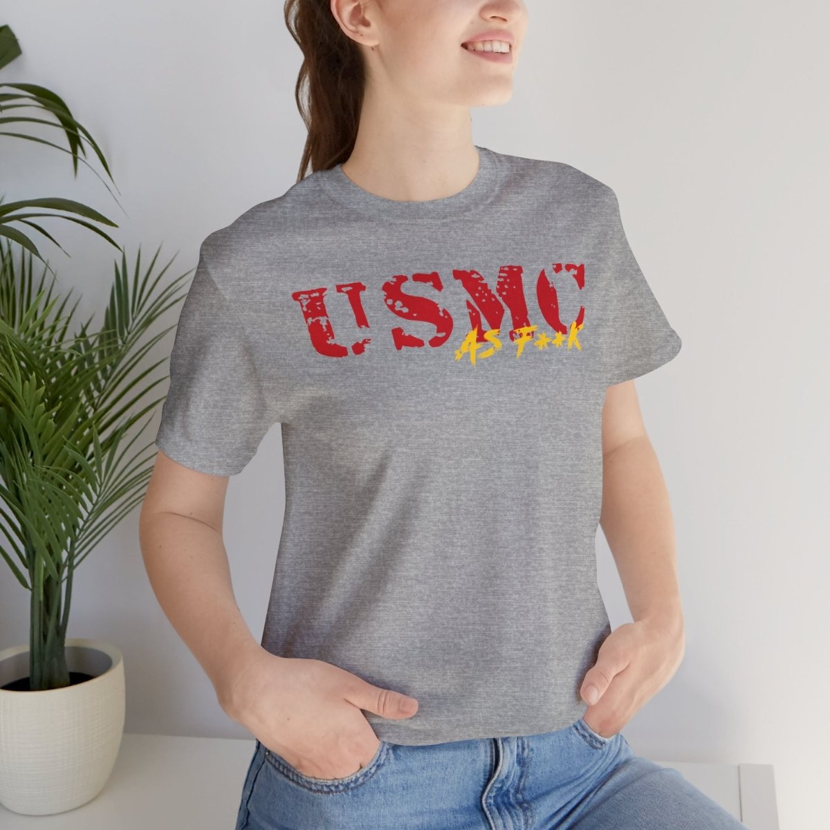 USMC Marine Corps As F**K T-Shirt | Slightly Salty Military Tee | Bella + Canvas 3001 | Anything AF - Anything AF