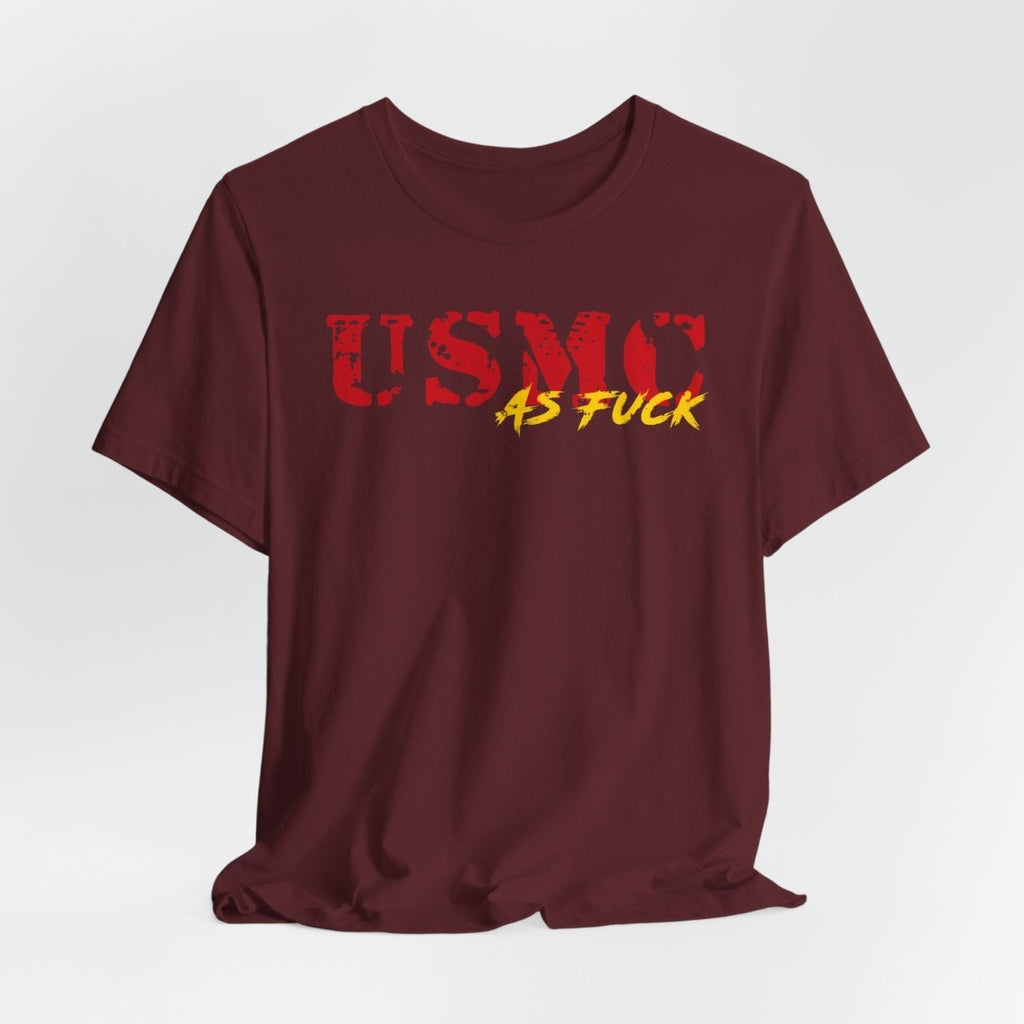 USMC Marine Corps As Fuck T-Shirt | NSFW Military Graphic Tee | Bella + Canvas 3001 | Anything AF - Anything AF