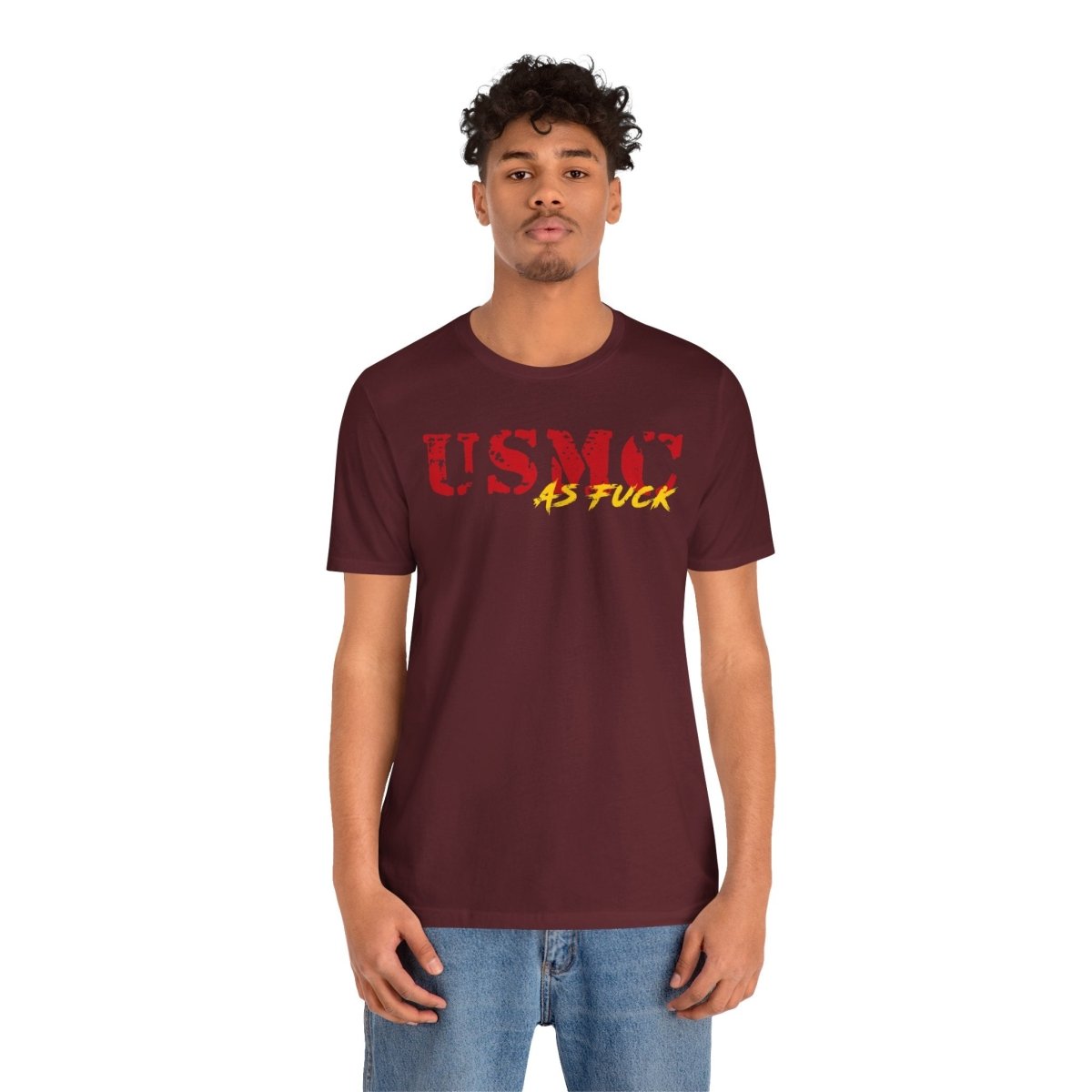 USMC Marine Corps As Fuck T-Shirt | NSFW Military Graphic Tee | Bella + Canvas 3001 | Anything AF - Anything AF