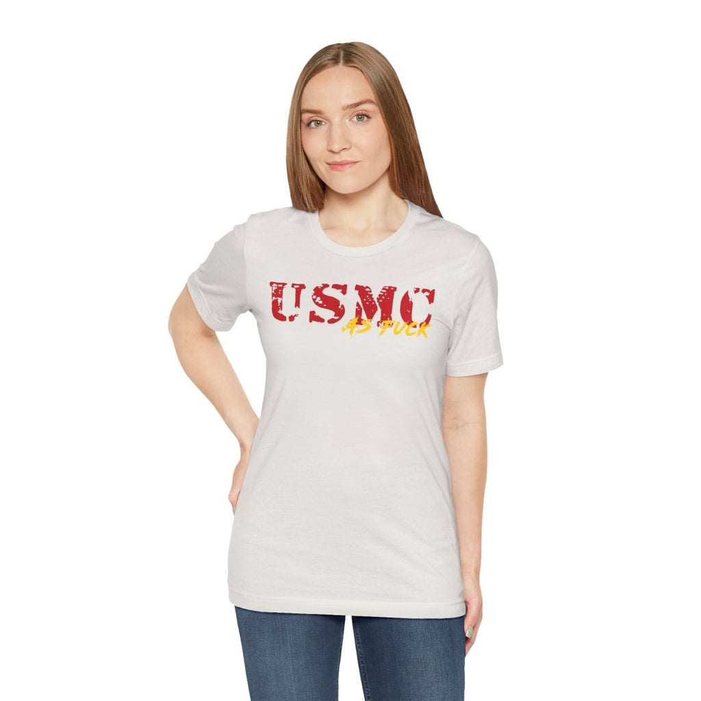 USMC Marine Corps As Fuck T-Shirt | NSFW Military Graphic Tee | Bella + Canvas 3001 | Anything AF - Anything AF