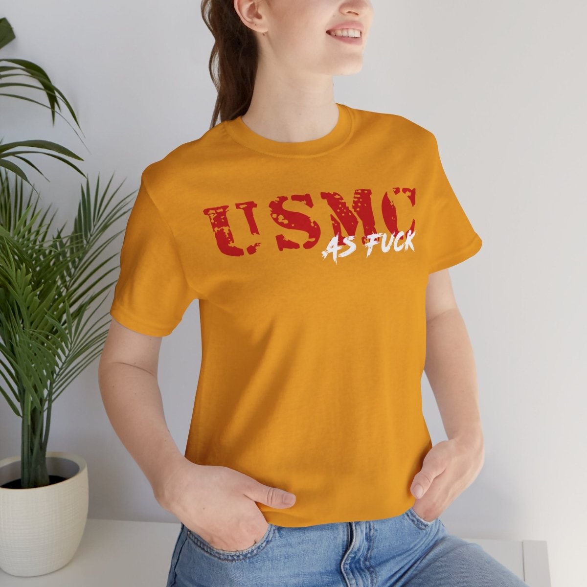 USMC Marine Corps As Fuck T-Shirt | NSFW Military Graphic Tee | Bella + Canvas 3001 | Anything AF - Anything AF