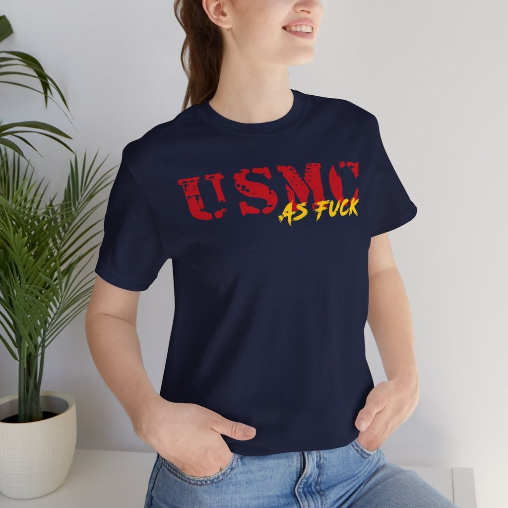 USMC Marine Corps As Fuck T-Shirt | NSFW Military Graphic Tee | Bella + Canvas 3001 | Anything AF - Anything AF